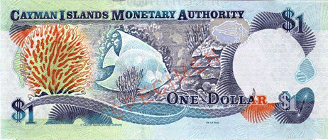 Доллар Каймановых Островов - KYD обратная сторона
